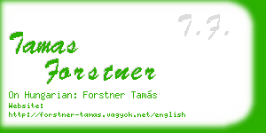 tamas forstner business card